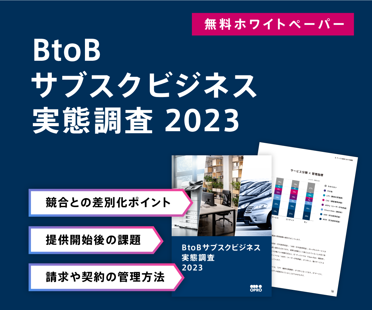 BtoBサブスクビジネス実態調査2022 事業者編
